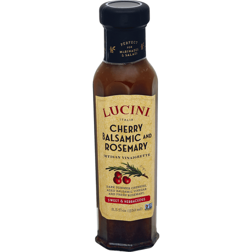 slide 3 of 3, Lucini Balsamic Chrry/Rsemry Dressing, 8.5 fl oz