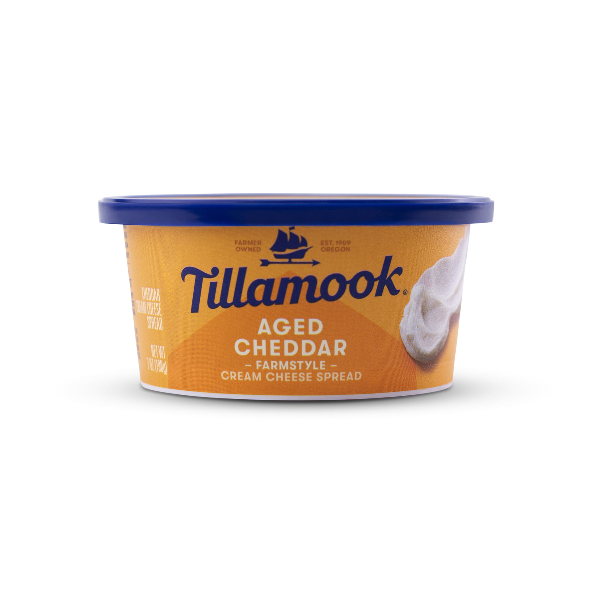 slide 1 of 5, Tillamook Farmstyle Aged Cheddar Cream Cheese Spread, 7 oz