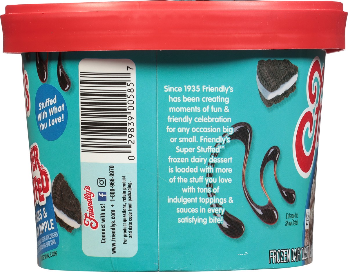 slide 7 of 9, Friendly's Super Stuffed Cookies & Cream Ripple Frozen Dairy Dessert 1.5 qt, 1.5 qt