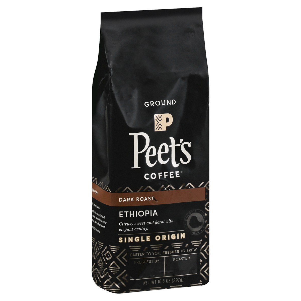 slide 9 of 11, Peets Coffee Ground Dark Roast Ethiopia Coffee - 10.5 oz, 10.5 oz