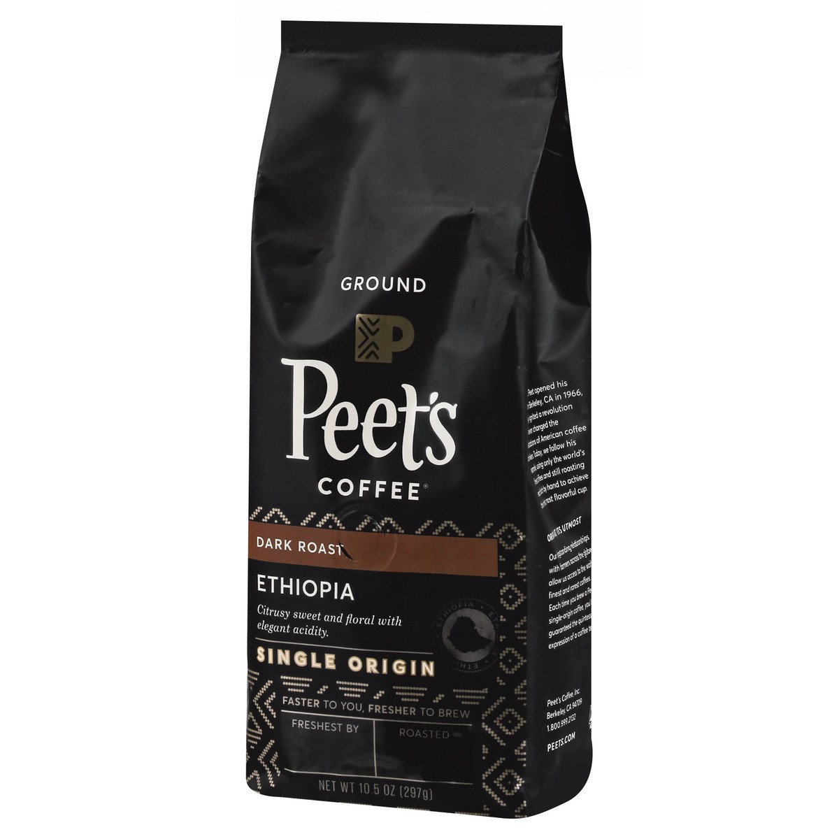 slide 10 of 11, Peets Coffee Ground Dark Roast Ethiopia Coffee - 10.5 oz, 10.5 oz