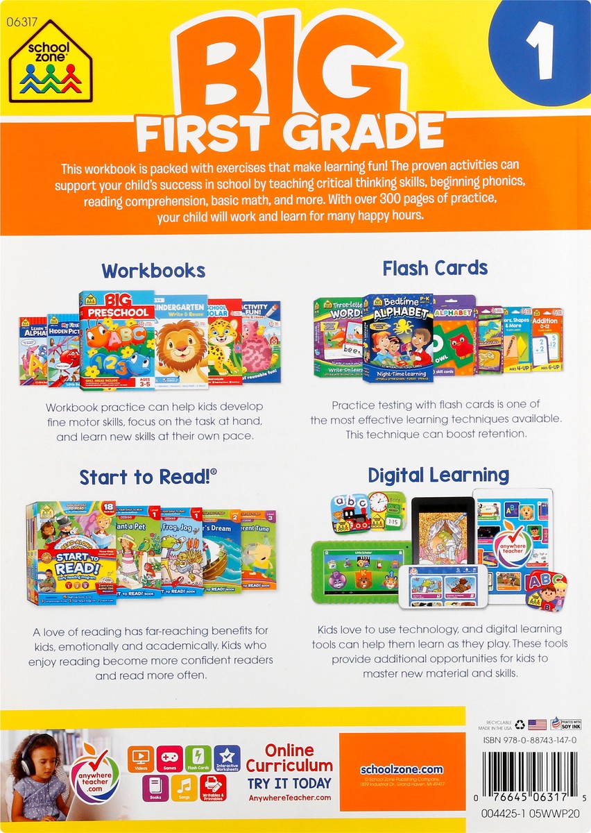 School Zone BIG First Grade Workbook 1 ct | Shipt