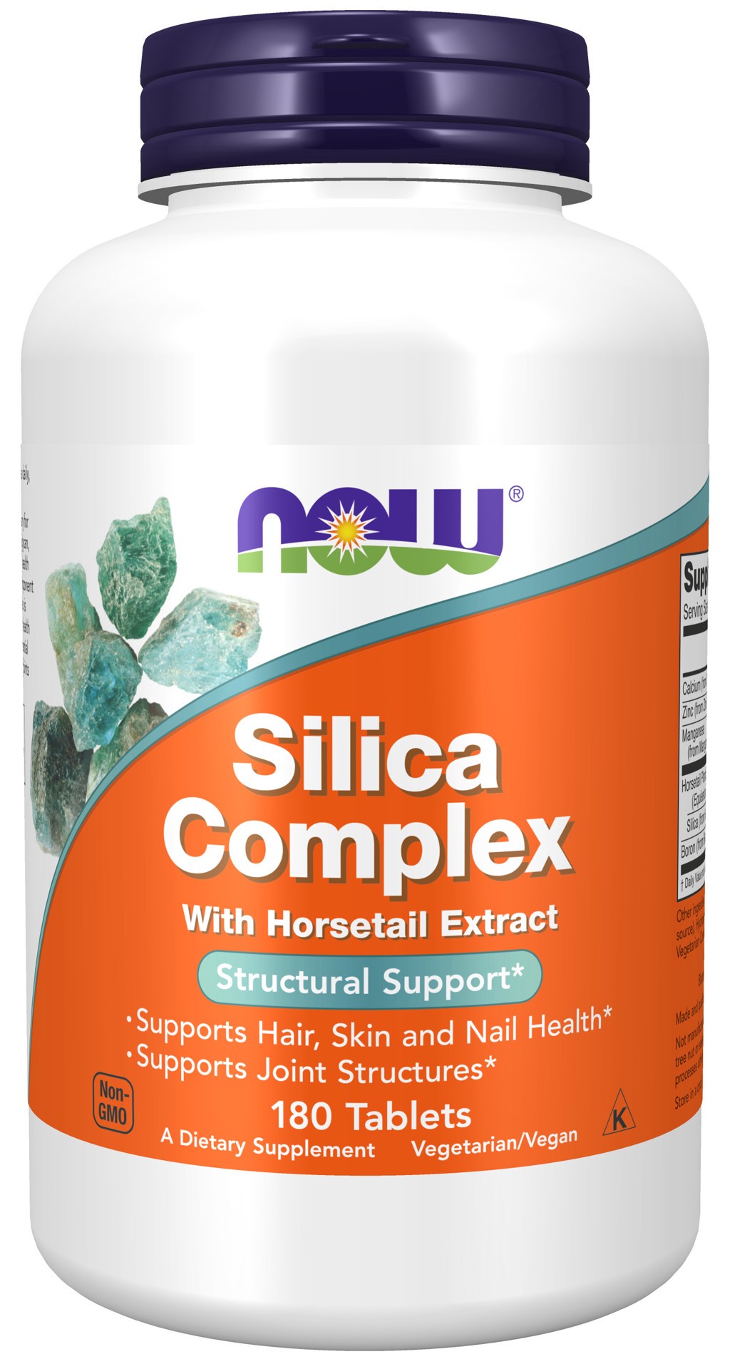 slide 1 of 4, NOW Silica Complex - 180 Tablets, 180 ct