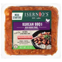 Isernio's Diced Korean BBQ Recipe Chicken Thighs 12 oz