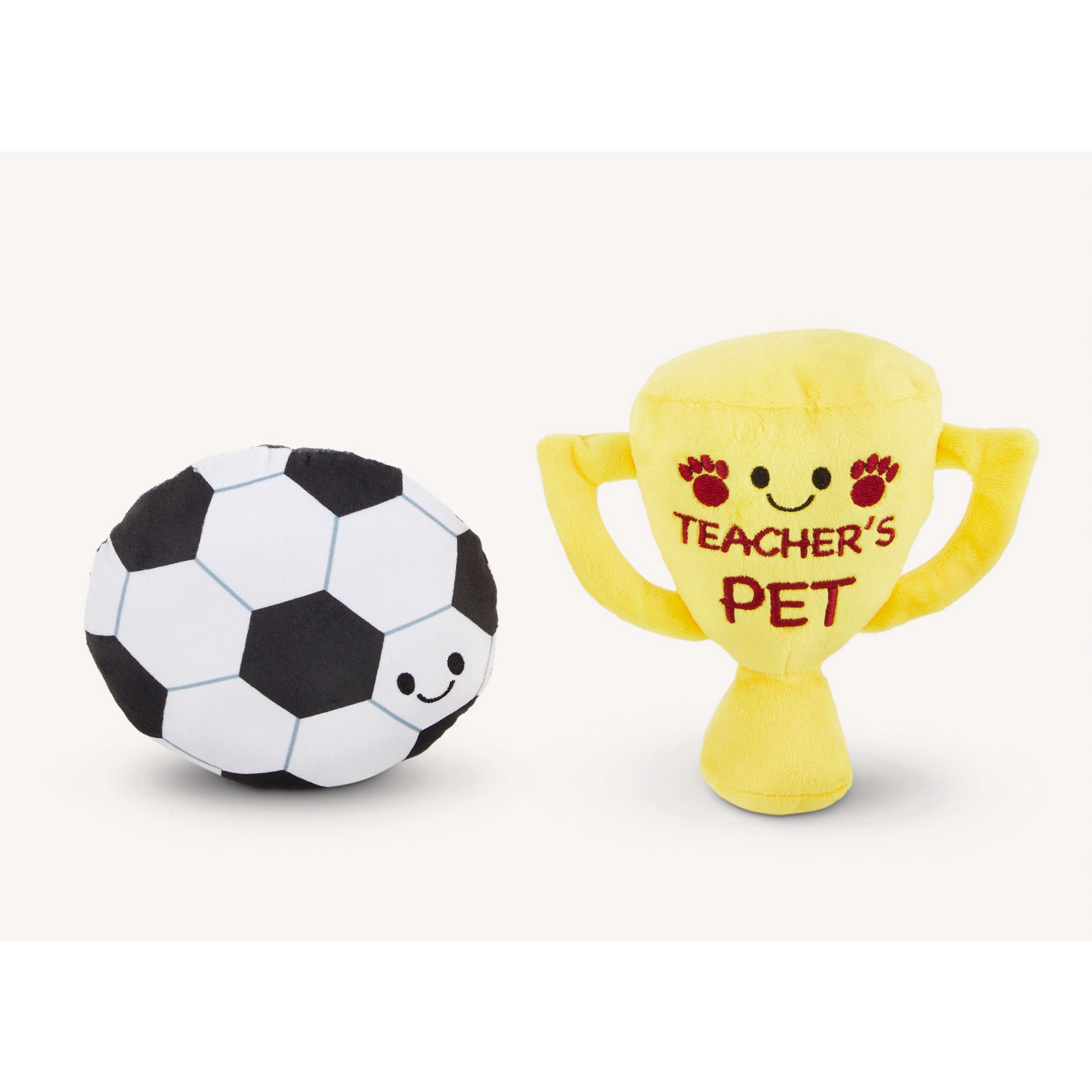 slide 1 of 1, Joyhound Back-To-School Plush Soccer & Trophy Dog Toy - 2 Pack, 1 ct