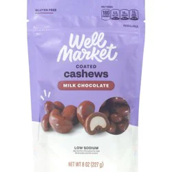 Well Market Milk Chocolate Cashews, 8 Oz
