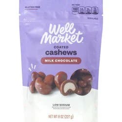 Well Market Milk Chocolate Cashews, 8 Oz