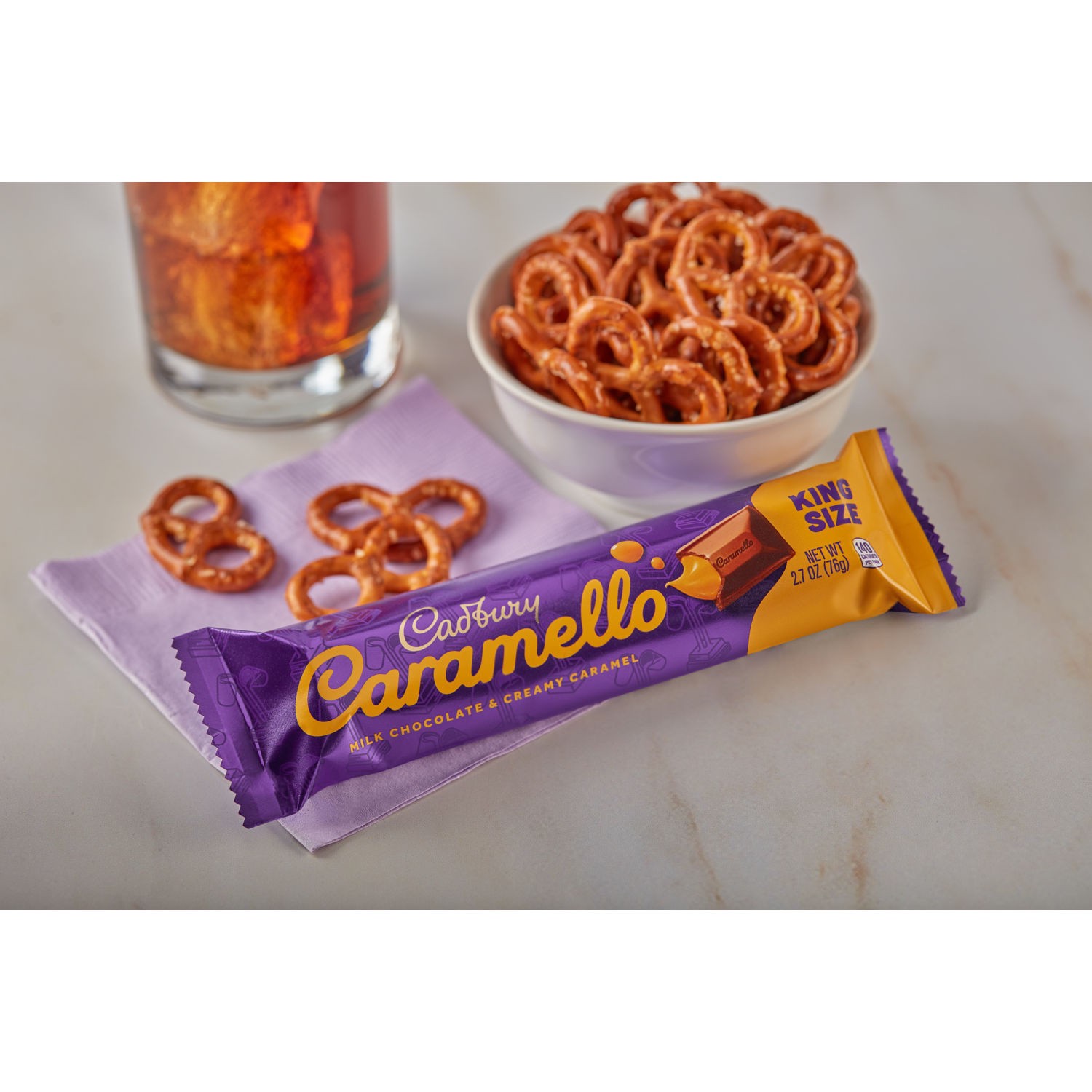 slide 2 of 6, Cadbury CARAMELLO Milk Chocolate Caramel King Size, Candy Bars, 2.7 oz (18 Count), 2.7 oz