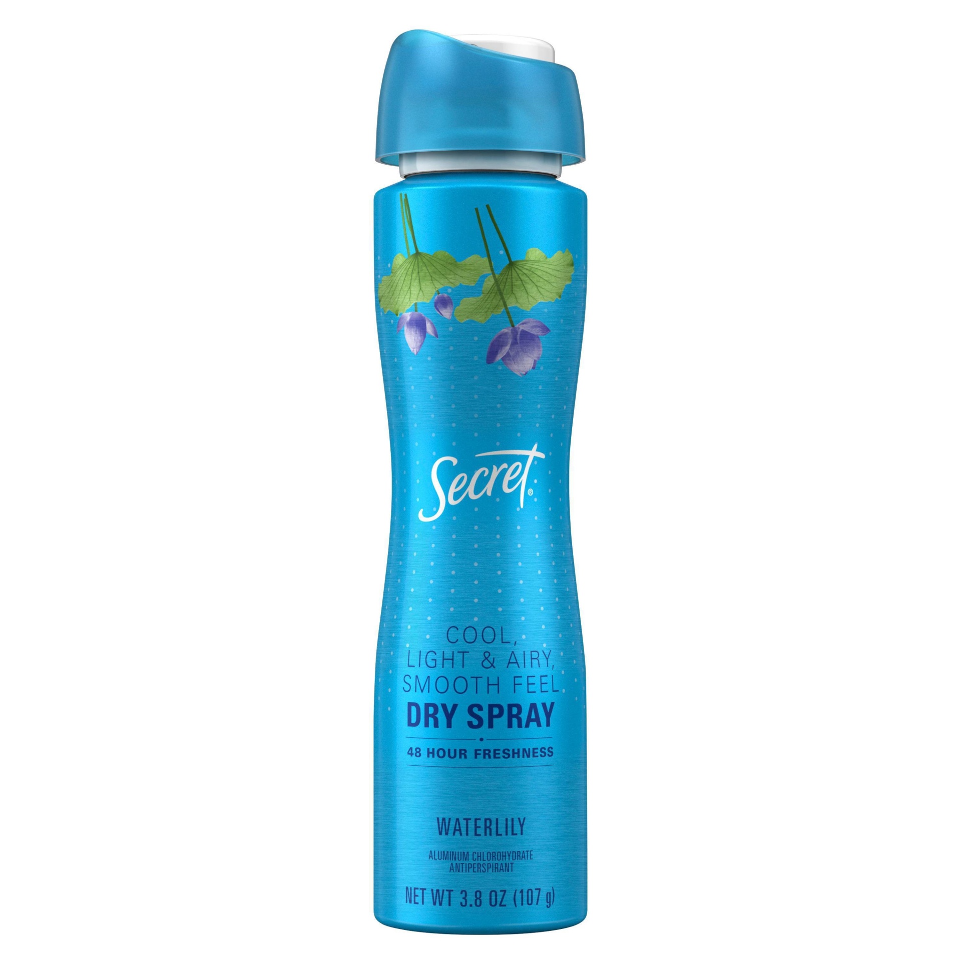 slide 1 of 4, Secret Cool Waterlily Invisible Spray Antiperspirant and Deodorant, 3.8 oz