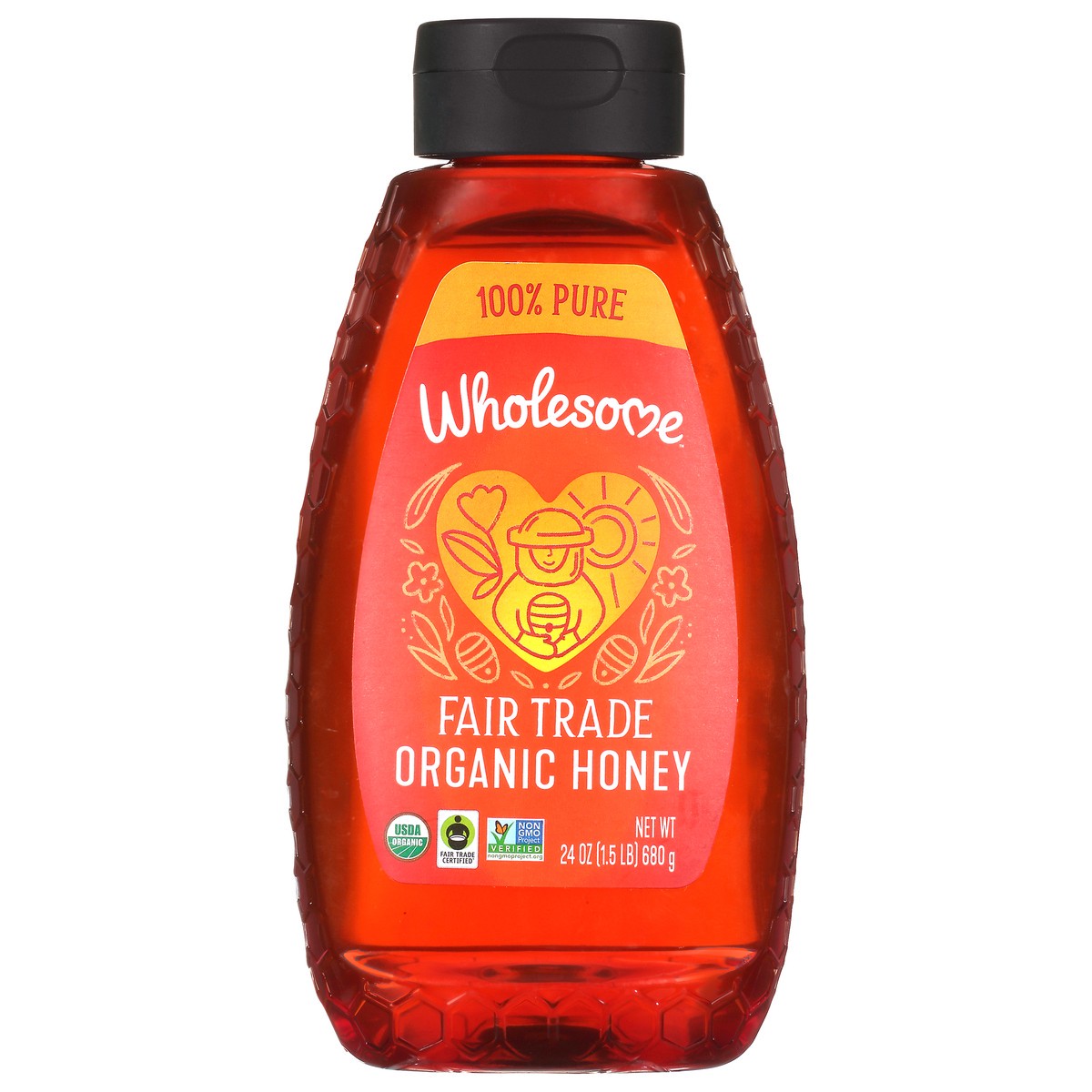 slide 2 of 13, Wholesome Honey, 24 oz