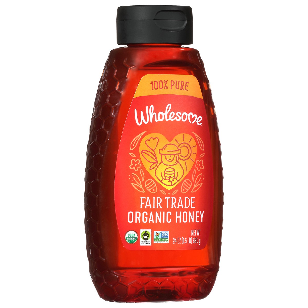 slide 4 of 13, Wholesome Honey, 24 oz