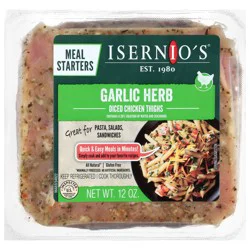 Isernio's Diced Garlic Herb Chicken Thighs 12 oz