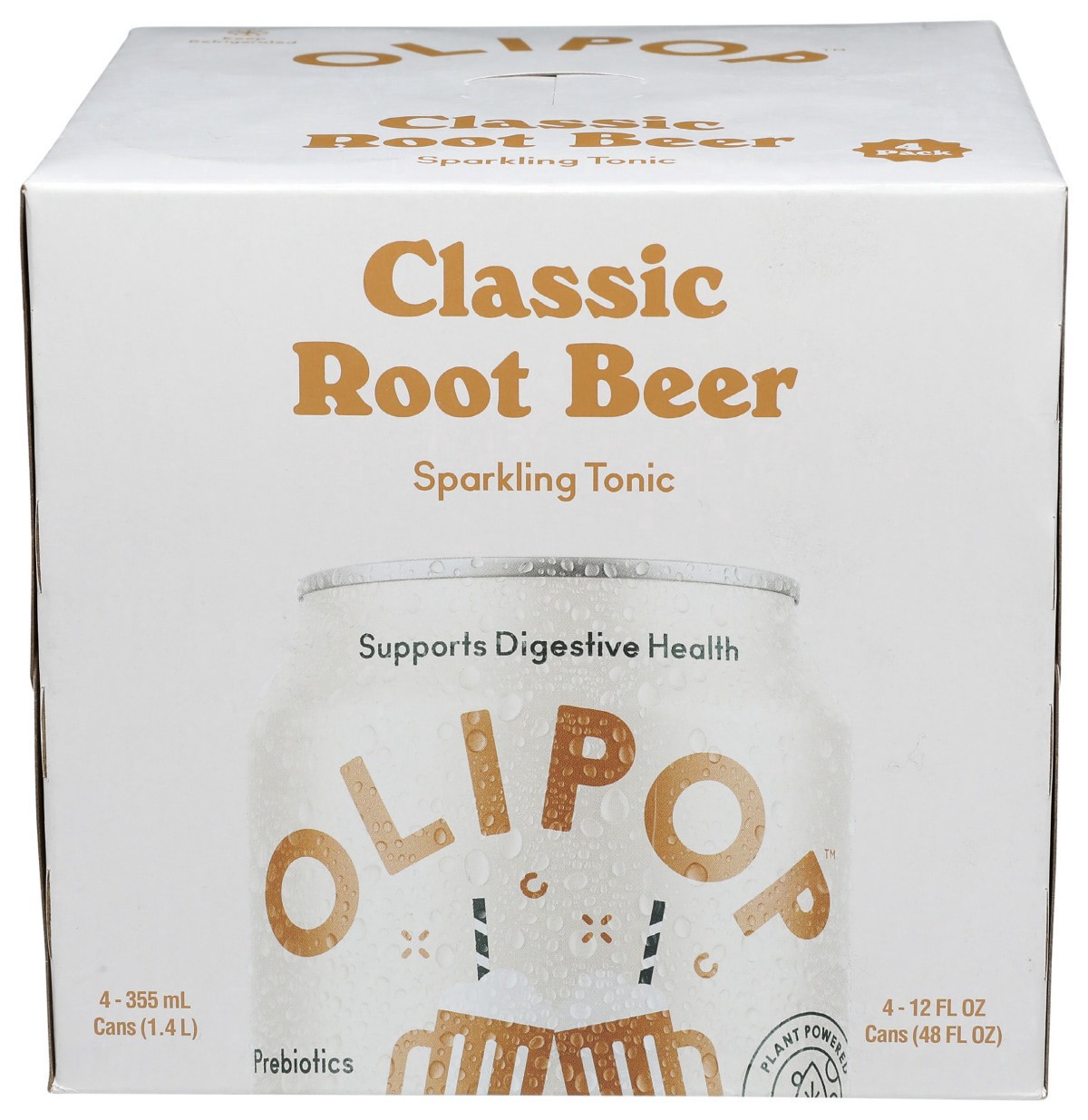 slide 1 of 1, Olipop Classic Root Beer 4 - 12 fl oz Cans, 4 ct