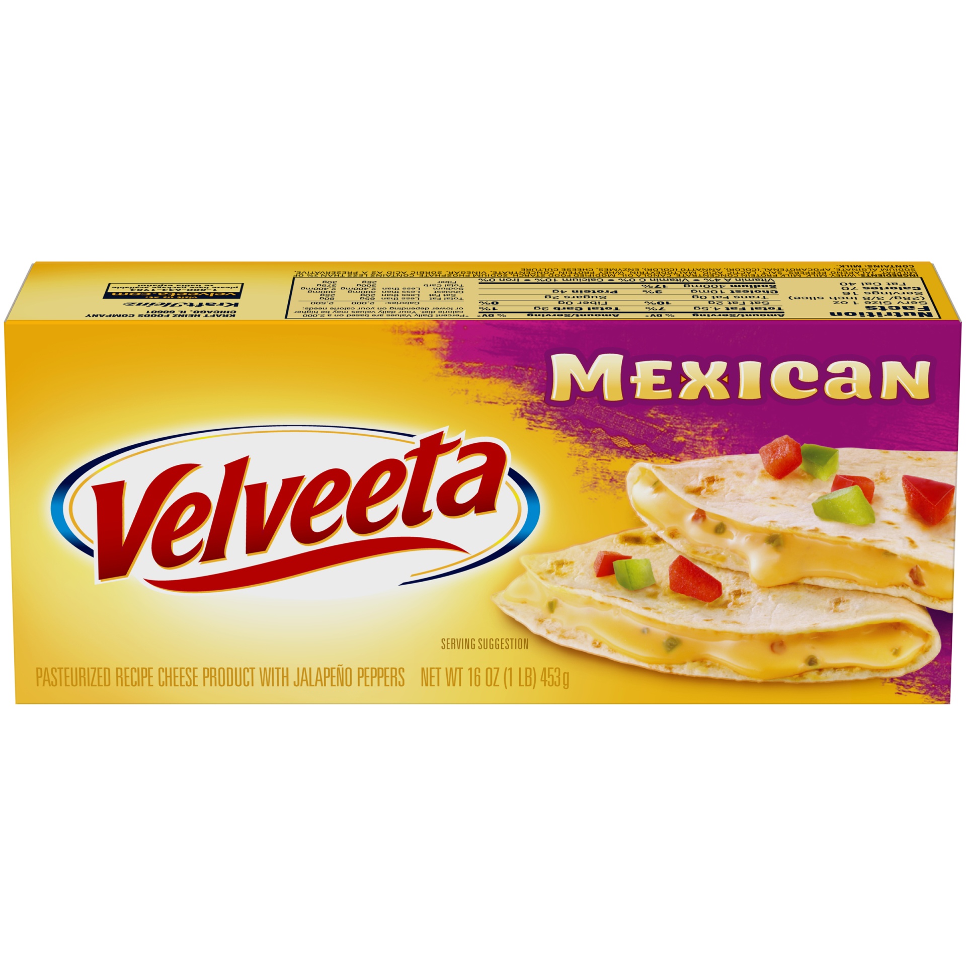 Velveeta Mexican Cheese with Jalapeno Peppers Block 16 oz Shipt