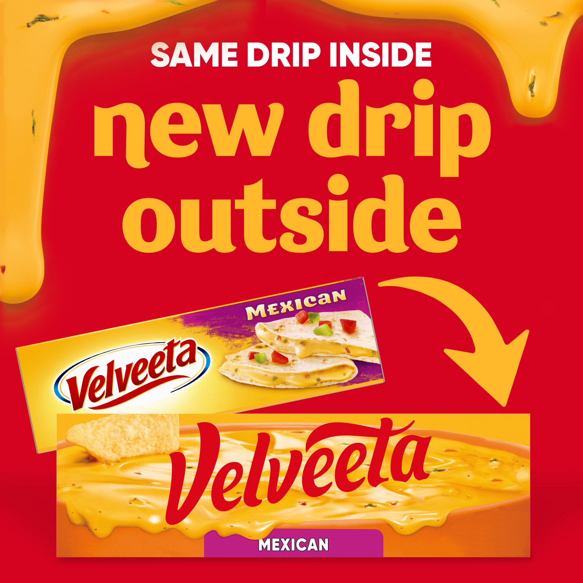slide 3 of 5, Velveeta Mexican Pasteurized Recipe Cheese Product with Jalapeno Peppers, 16 oz Block, 16 oz