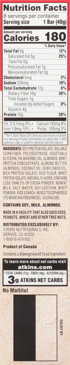 slide 8 of 9, Atkins Protein Meal Bar, 13.5 oz