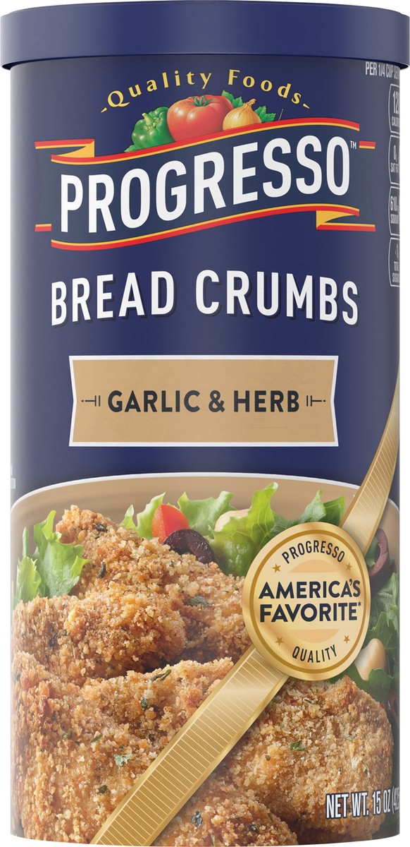 slide 3 of 13, Progresso, Garlic And Herb Bread Crumbs, 15 ounces, 15 oz