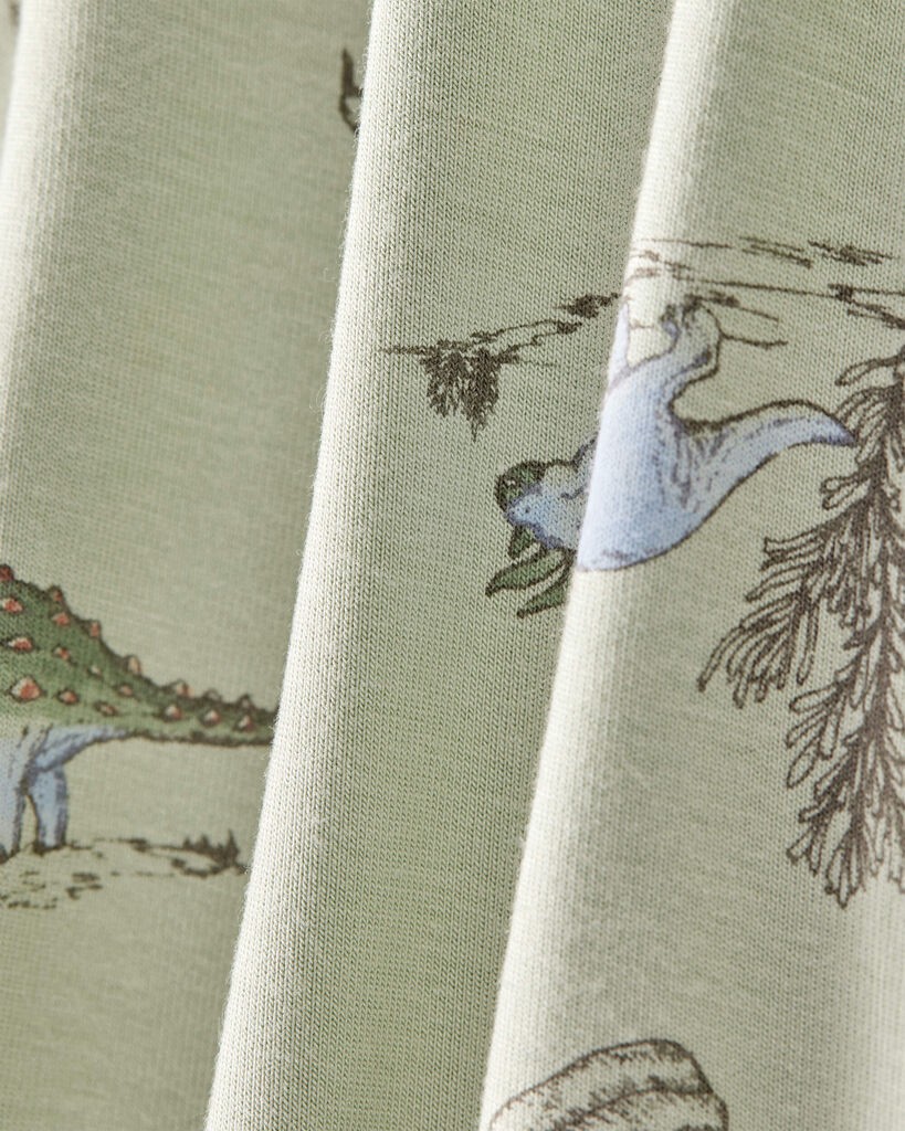 slide 4 of 4, Carter's Carters Baby Boy Dinosaur Print PurelySoft Long-Sleeve 2-Way Zip 1-Piece Pajamas - Green Green 18M, 1 ct