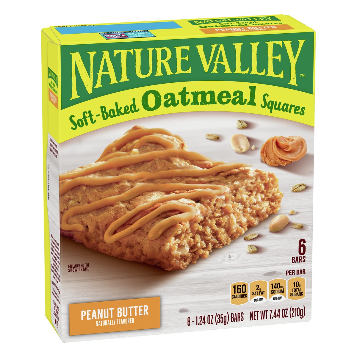 slide 5 of 12, Nature Valley Soft-Baked Peanut Butter Oatmeal Squares 6 ea, 6 ct 1.24 oz