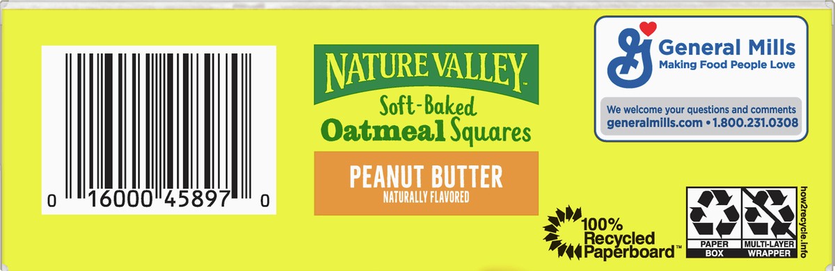 slide 6 of 12, Nature Valley Soft-Baked Peanut Butter Oatmeal Squares 6 ea, 6 ct 1.24 oz
