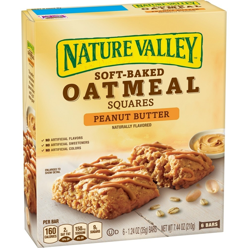 slide 8 of 8, Nature Valley Peanut Butter Soft-Baked Oatmeal Squares, 6 ct 1.24 oz