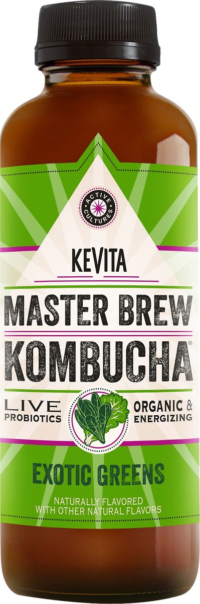 slide 4 of 5, KeVita Exotic Greens Exotic Greens Kombucha - 15.2 fl oz, 15.2 fl oz