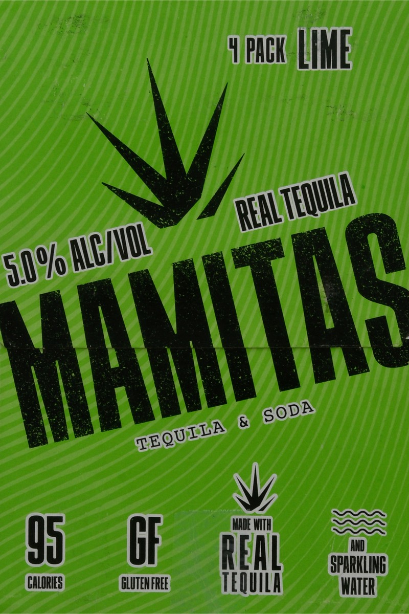 slide 2 of 11, Mamita's 4 Pack Lime Tequila & Soda 4 ea, 4 ct; 12 oz