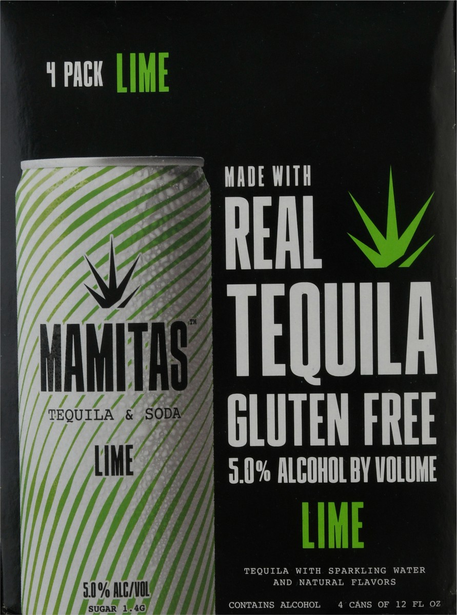 slide 4 of 11, Mamita's 4 Pack Lime Tequila & Soda 4 ea, 4 ct; 12 oz