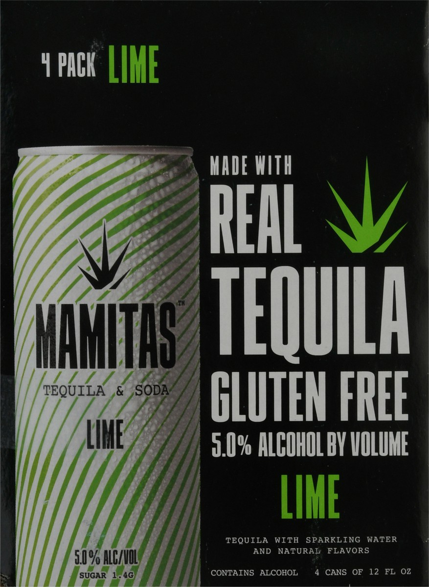 slide 10 of 11, Mamita's 4 Pack Lime Tequila & Soda 4 ea, 4 ct; 12 oz