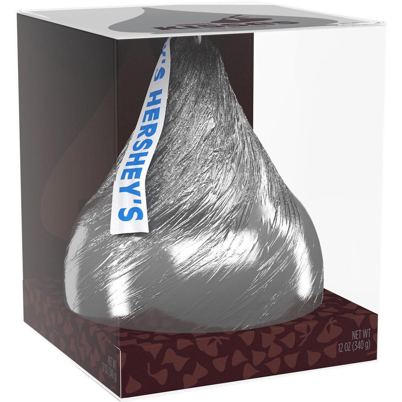 slide 1 of 8, Hershey's KISSES Solid Milk Chocolate, Christmas Candy Gift Box, 12 oz, 12 oz