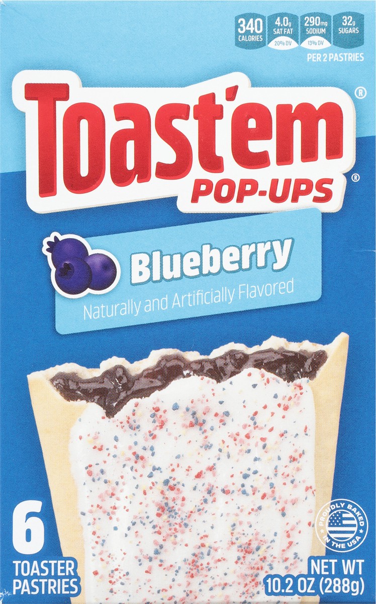 slide 9 of 13, Toast'em Pop Ups Toast 'Ems Frosted Blueberry, 11 oz