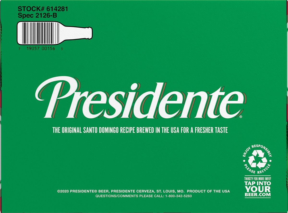 slide 9 of 9, Presidente Pilsener Style Beer 12 ea, 12 ct