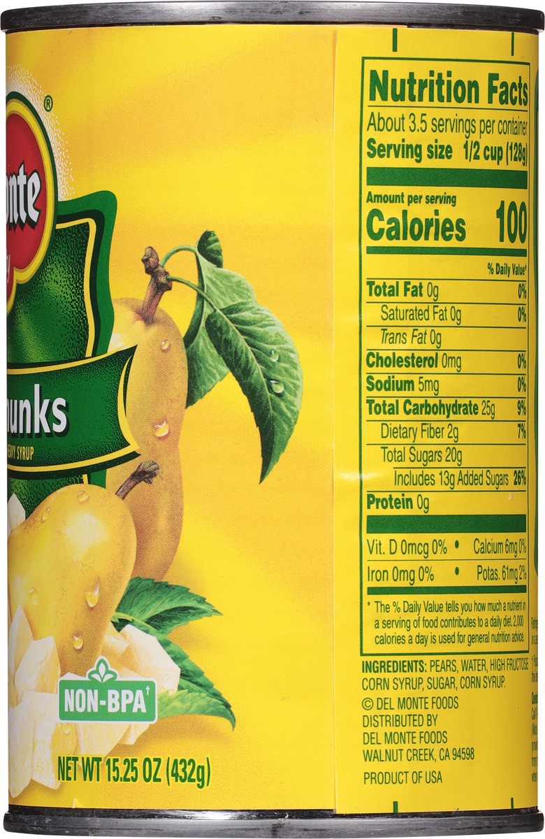 slide 6 of 9, Del Monte Chunks Pear 15.25 oz, 15.25 oz