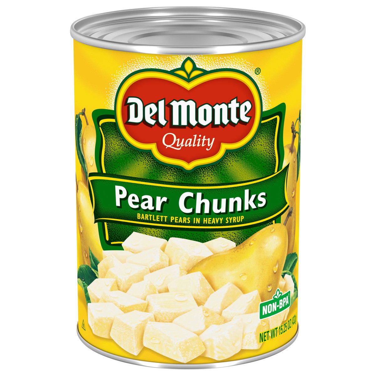 slide 1 of 9, DEL MONTE Bartlett Pear Chunks in Heavy Syrup, 15.25 oz. Can, 15.25 oz