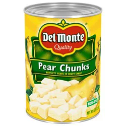 DEL MONTE Bartlett Pear Chunks in Heavy Syrup, 15.25 oz. Can