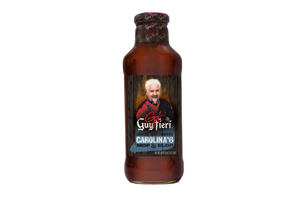 slide 1 of 1, Guy Fieri Carolina 6 Mop Slop Barbeque Sauce Marinade, 19 fl oz