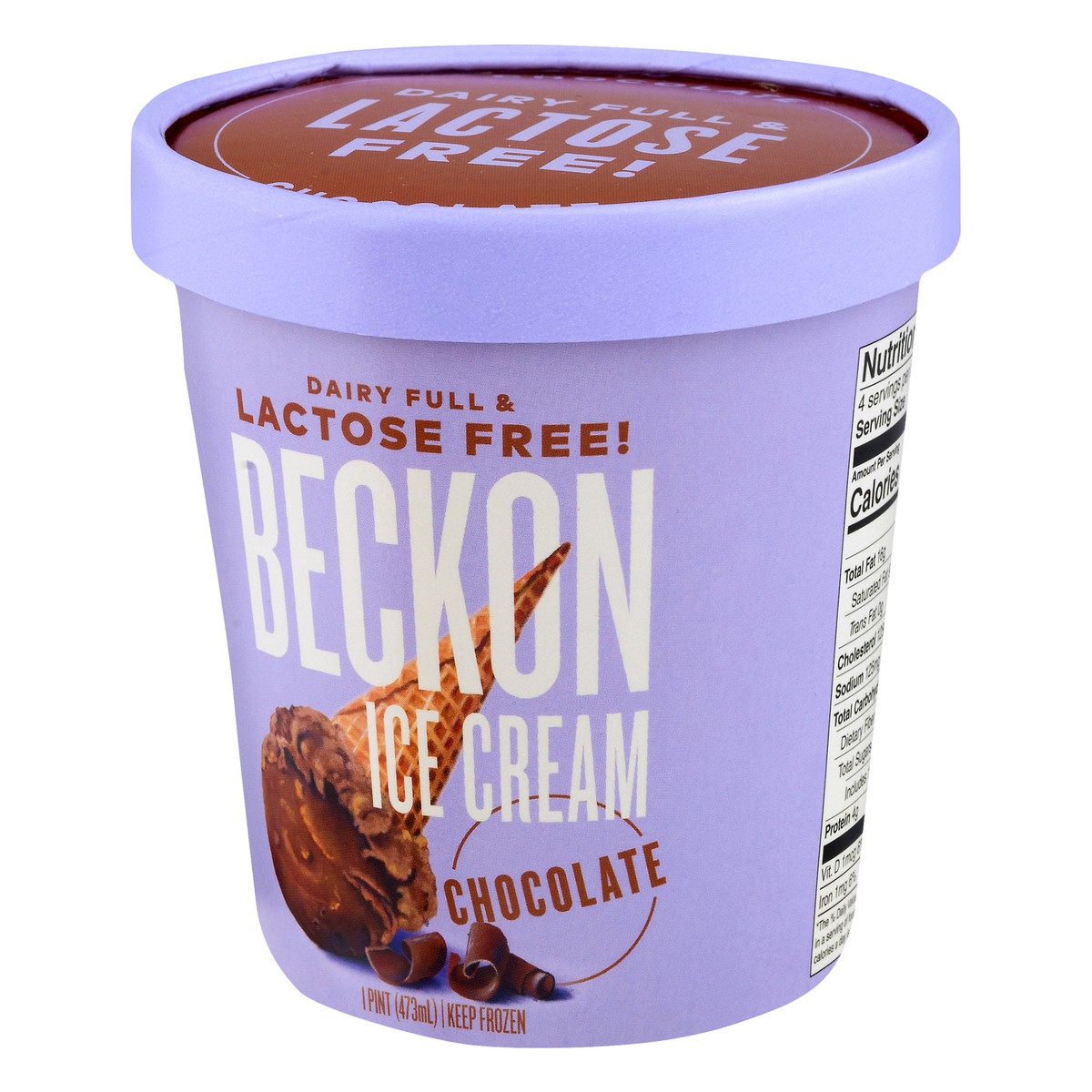 slide 3 of 9, Beckon Lactose Free Chocolate Ice Cream 1 pt, 1 pint