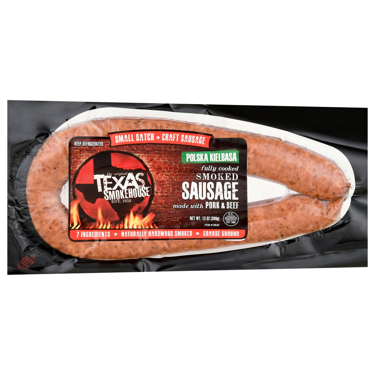 slide 3 of 9, Texas Smokehouse Polska Keilbasa Fully Cooked Smoked Sausage, 12 oz