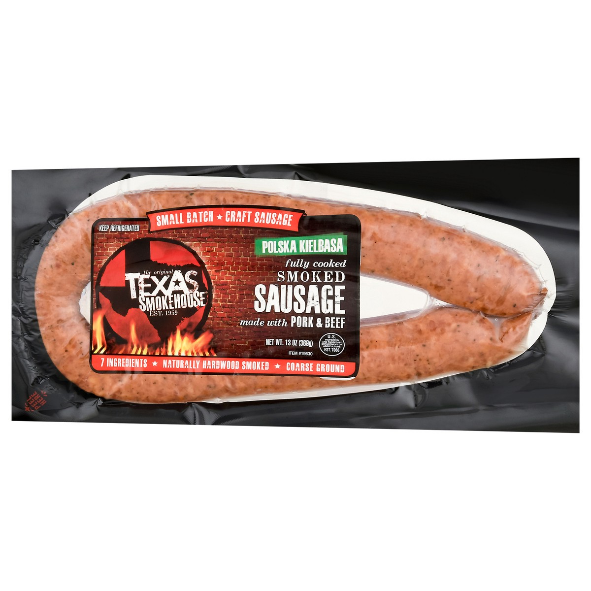 slide 6 of 9, Texas Smokehouse Polska Keilbasa Fully Cooked Smoked Sausage, 12 oz