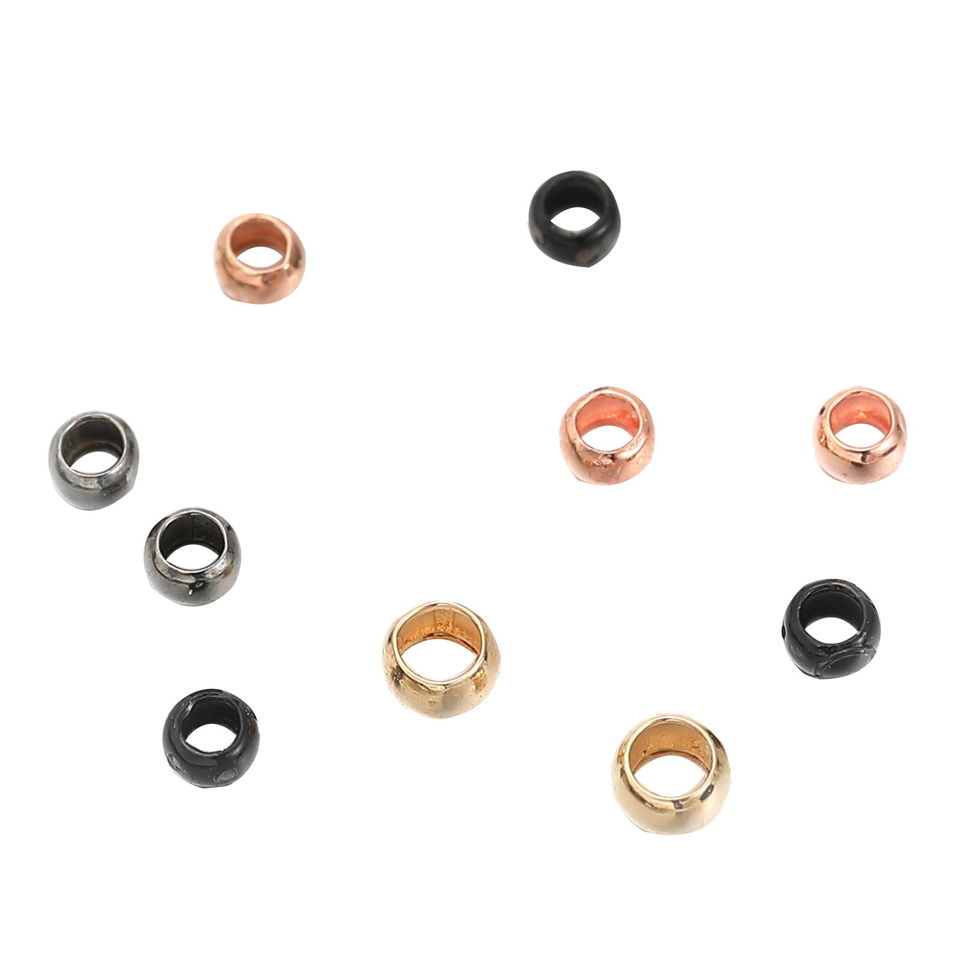 slide 3 of 3, 2mm Assorted Colors Metal Crimp Beads, 600ct. By Bead Landing, 2mm