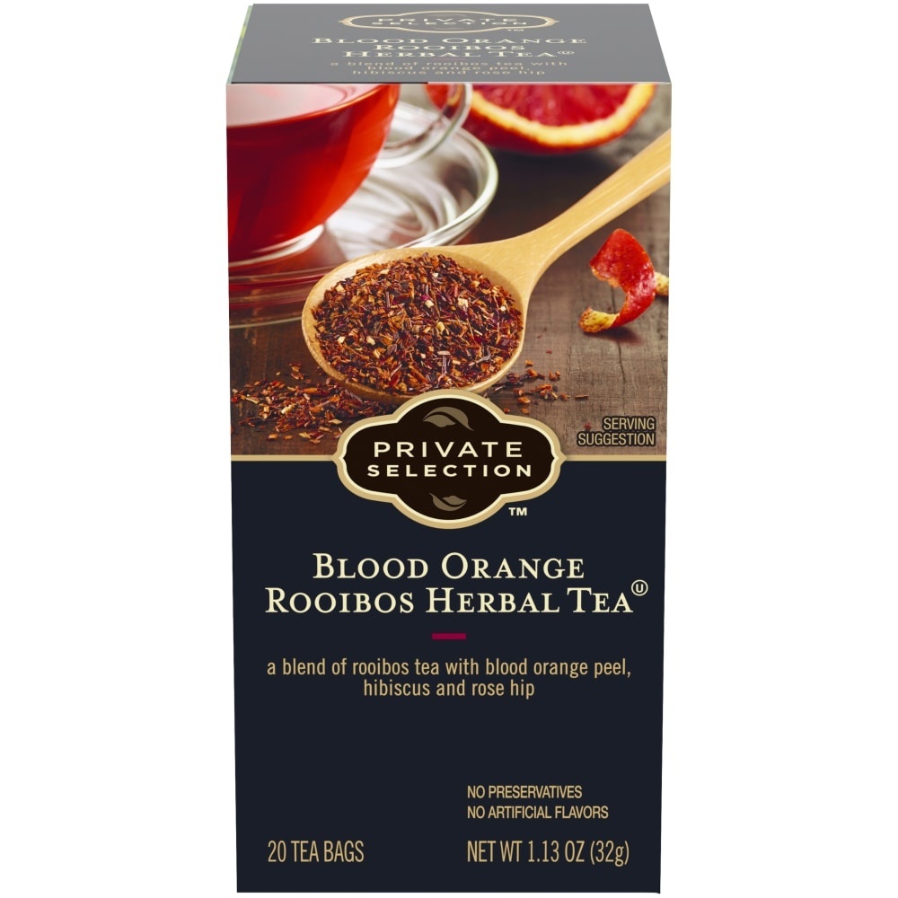 slide 1 of 1, Private Selection Blood Orange Rooibos Herbal Tea Bag, 20 ct