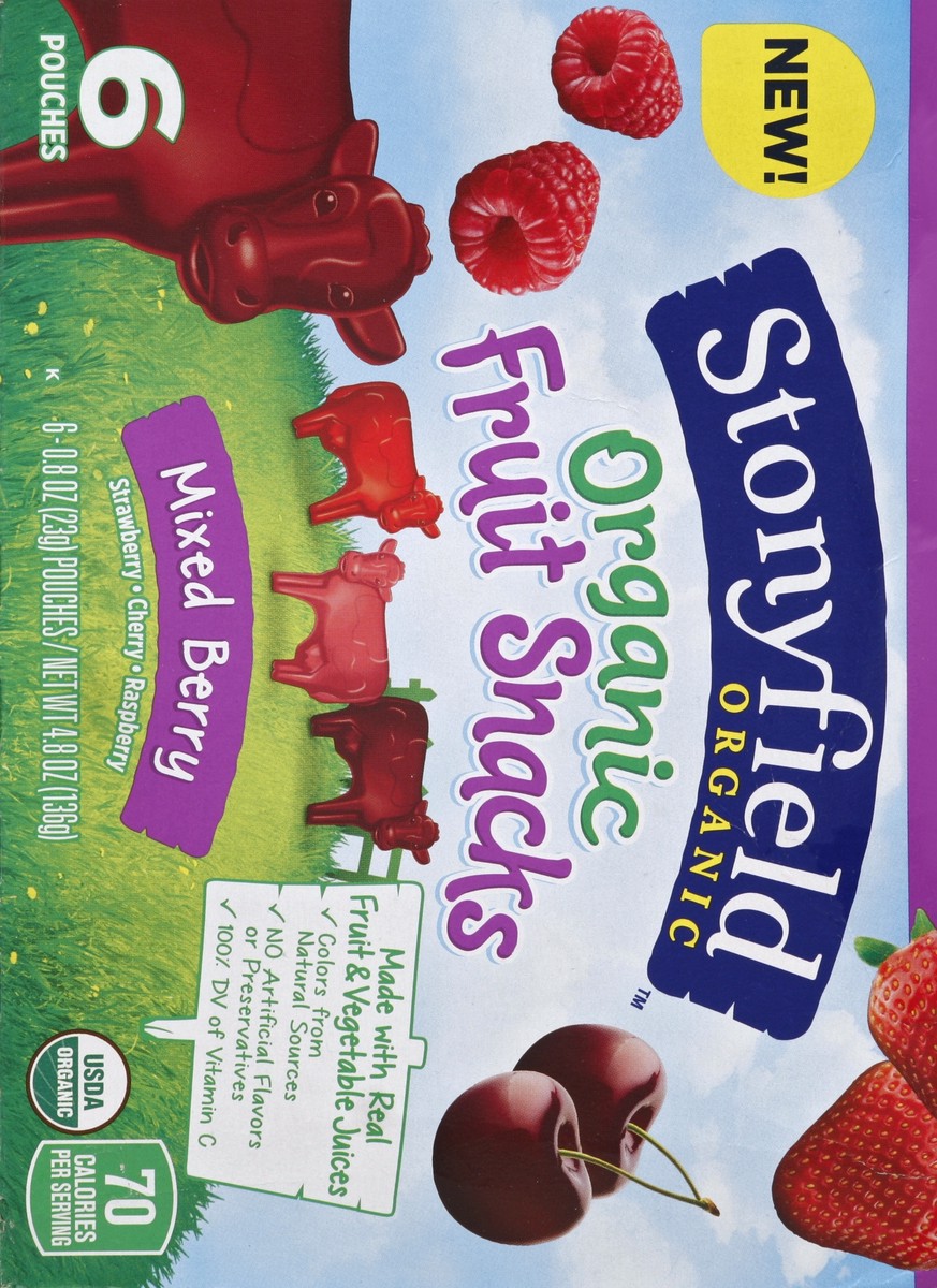 slide 5 of 5, Stonyfield Organic Fruit Snacks - Mixed Berry, 6 ct; 0.8 oz