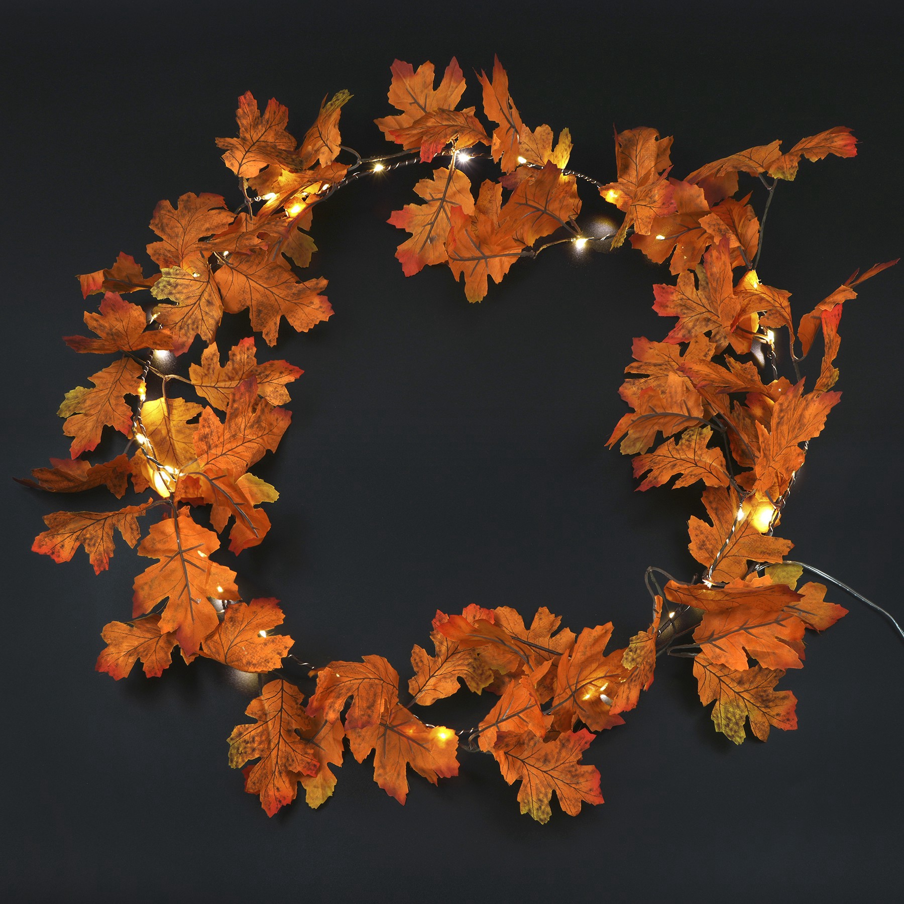 slide 2 of 2, 42ct. Warm White Led Brown Leaf Garland String Lights By Ashland, 42 ct