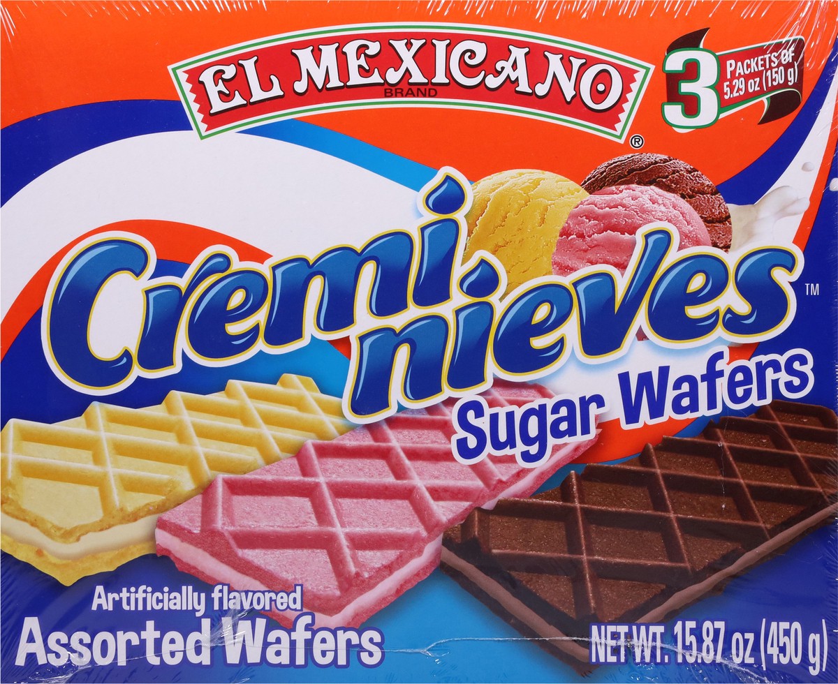 slide 11 of 13, El Mexicano Cremi Nieves Assorted Sugar Wafers 3 - 5.29 oz Packets, 3 ct