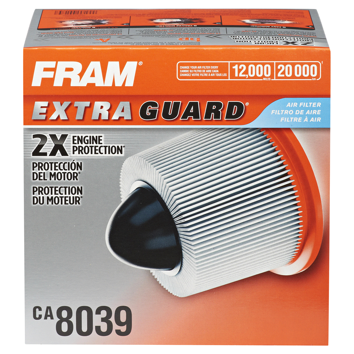 slide 5 of 5, Fram Extra Guard Air Filter CA8039, 1 ct