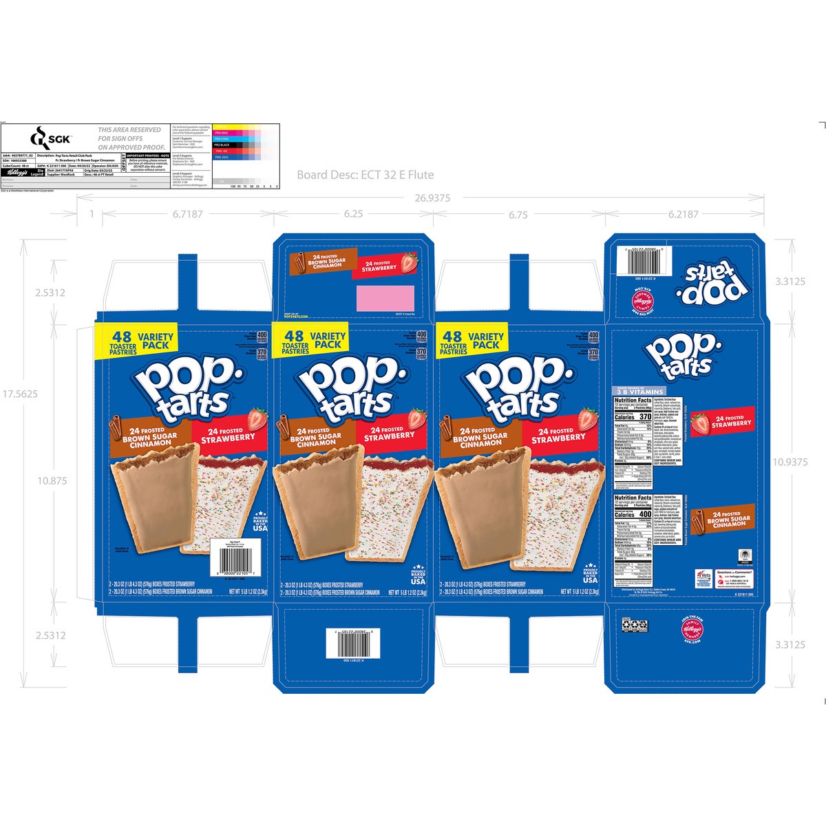 slide 13 of 14, Pop-Tarts Toaster Pastries, Breakfast Foods, Kids Snacks, Variety Pack, 81.2oz Box, 48 Pop-Tarts, 81.20 oz