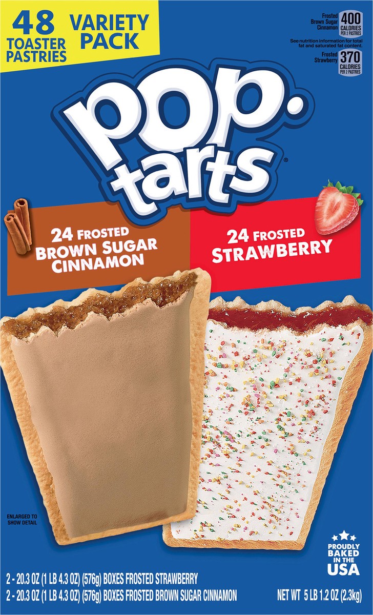 slide 5 of 14, Pop-Tarts Toaster Pastries, Breakfast Foods, Kids Snacks, Variety Pack, 81.2oz Box, 48 Pop-Tarts, 81.20 oz