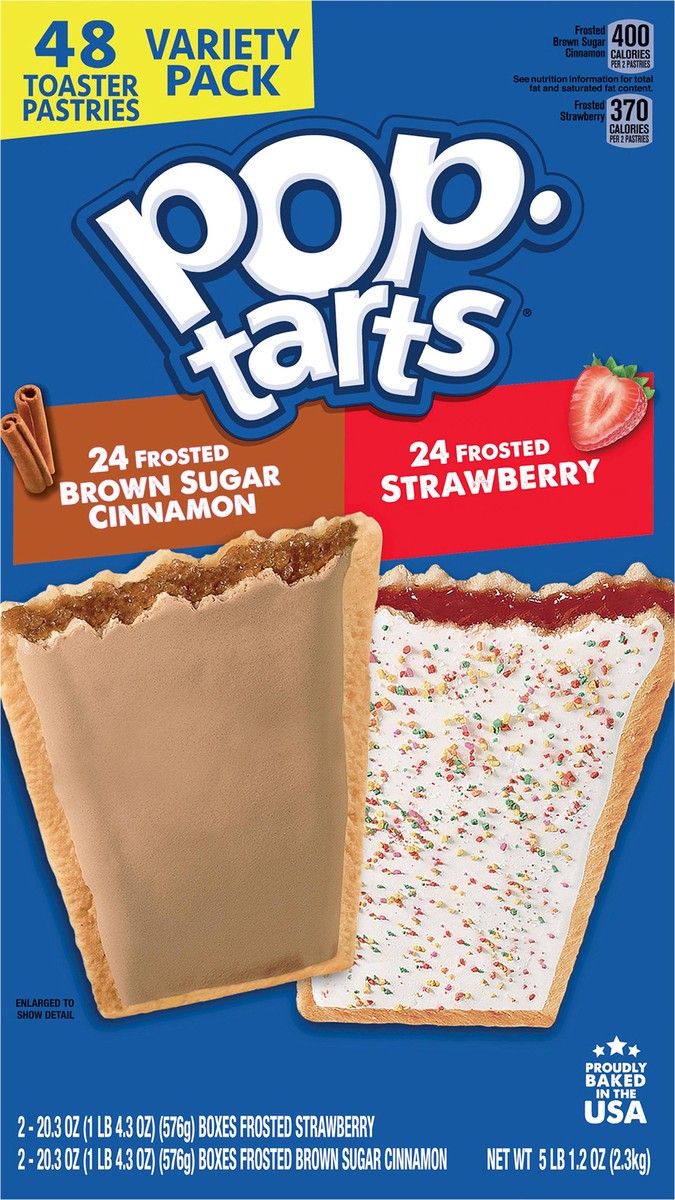slide 13 of 14, Pop-Tarts Toaster Pastries, Variety Pack, 81.2 oz, 48 Count, 81.20 oz