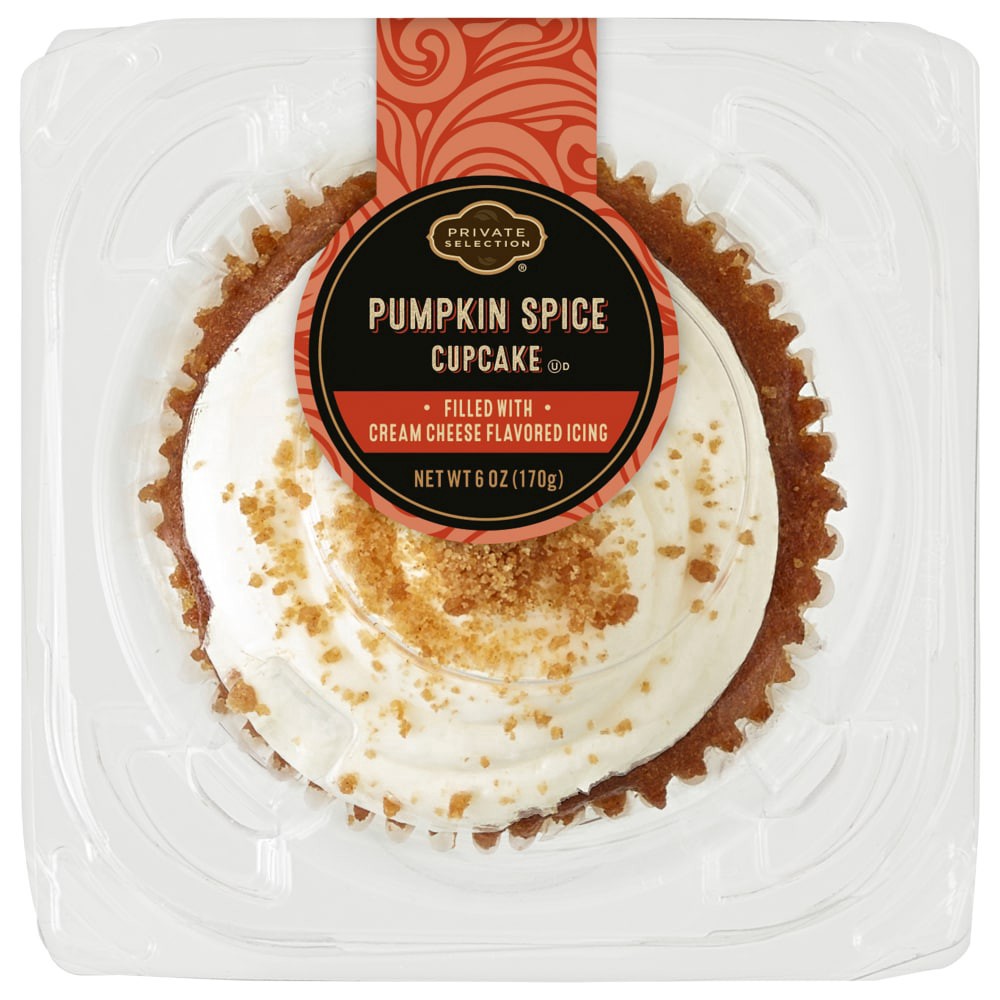 slide 3 of 3, Private Selection Pumpkin Spice Jumbo Cupcakes - Single Serve, 1 ct