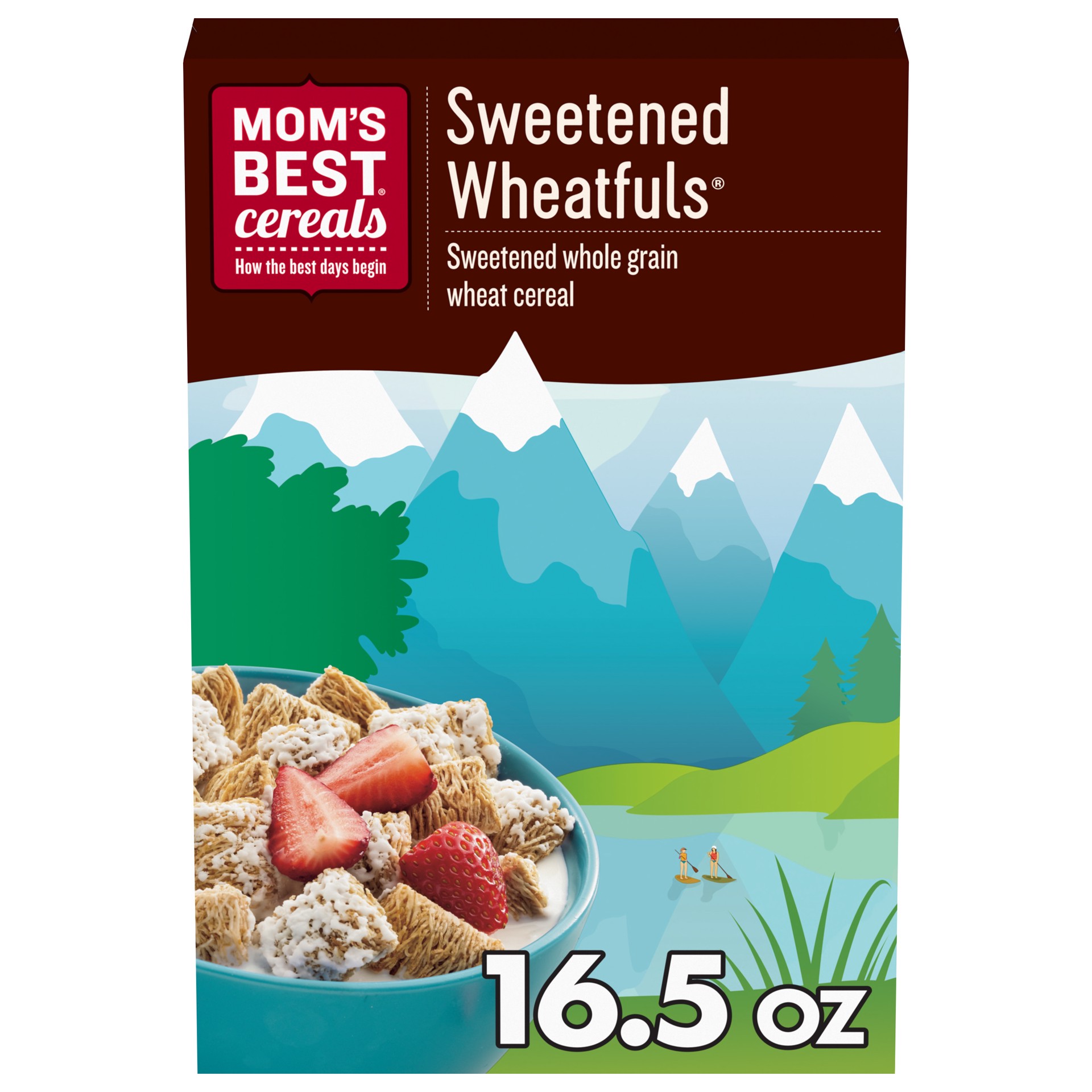 slide 1 of 5, MOM's Best Cereals Mom's Best Sweetened Wheatfuls Shredded Wheat Cereal, 16.5 OZ Box, 16.5 oz